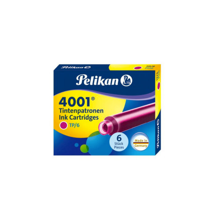Pelikan doosje met 6 inktpatronen roos