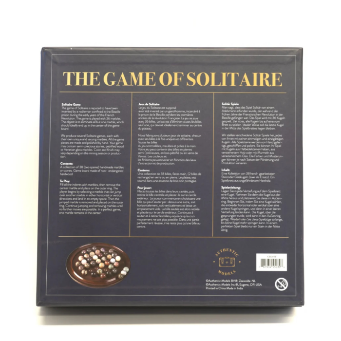 Solitaire Spel, Ø 20 mm Knikkers, Honing - Afbeelding 3