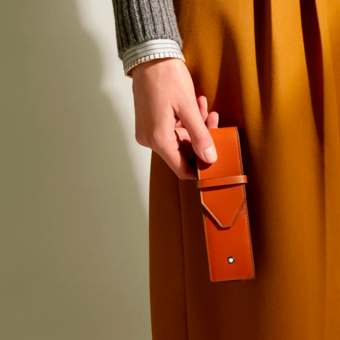 MONTBLANC Meisterstück Etui Voor 2 Pennen, Roest - Afbeelding 2