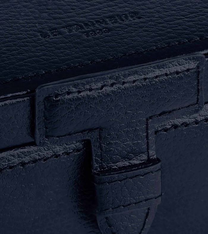 LE TANNEUR Koffer Van Donkerblauwe Leer Voor 5 Horloges - Afbeelding 3