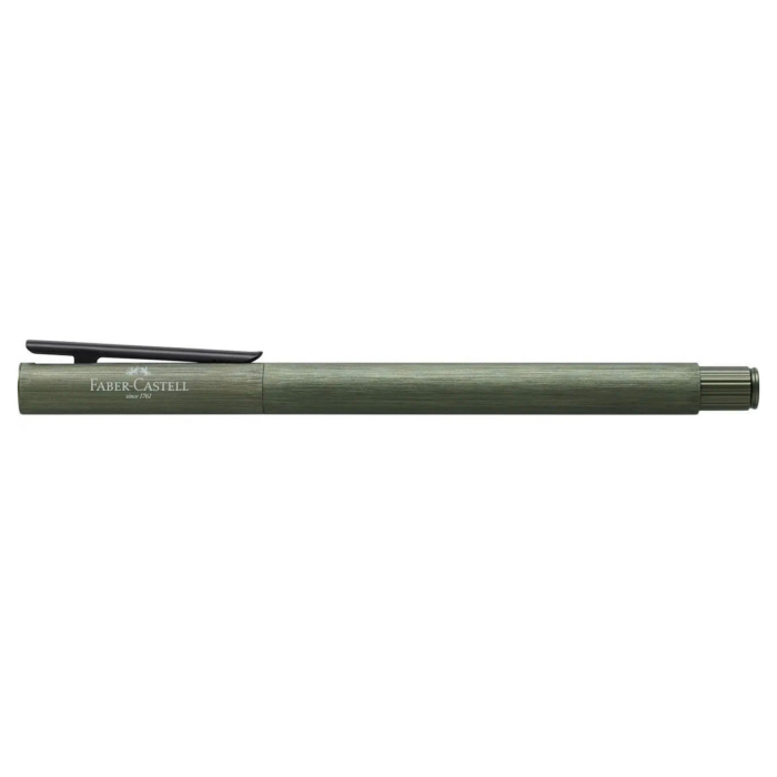 FABER-CASTELL Neo Slim Olijfgroen Aluminium Vulpen, Medium Penpunt - Afbeelding 4