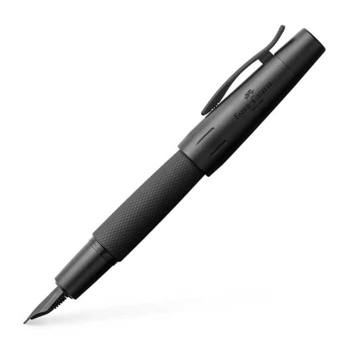 FABER-CASTELL E-Motion Pure Black Vulpen, Medium Penpunt