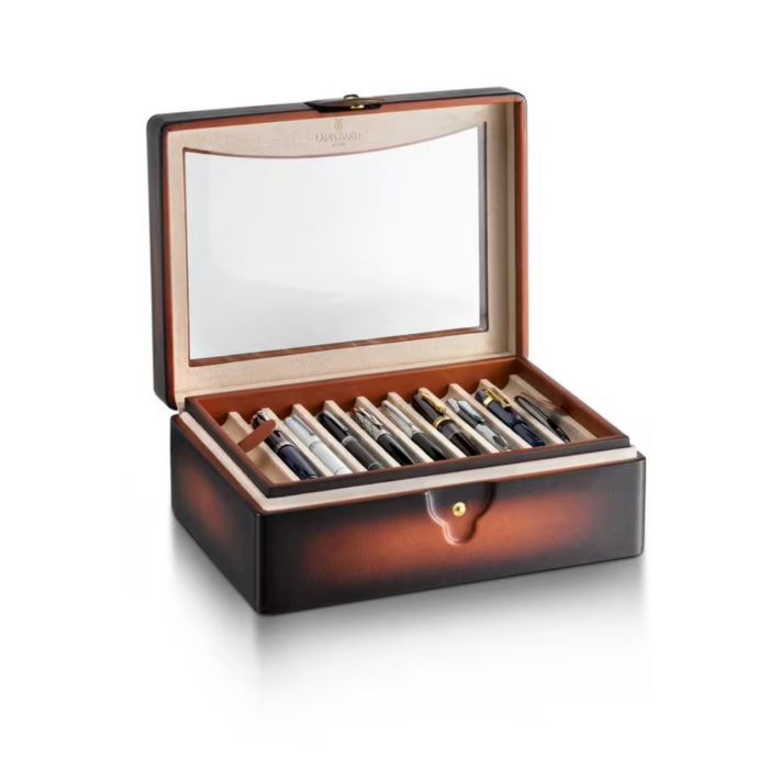LAPIS BARD Cognac Lederen Hemingway Doos Voor 20 Pennen