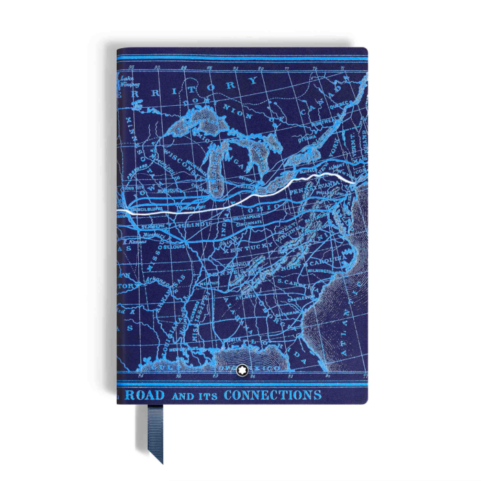 MONTBLANC Meisterstück Around The Word in 80 Days, Medium Notitieboek, Blauw Gelinieerd
