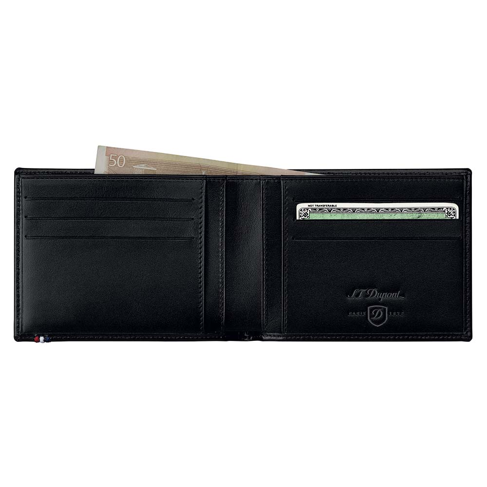 S.T. Dupont biljet- en creditcardhouder 6 kaarten en ID-kaart D Line zwart