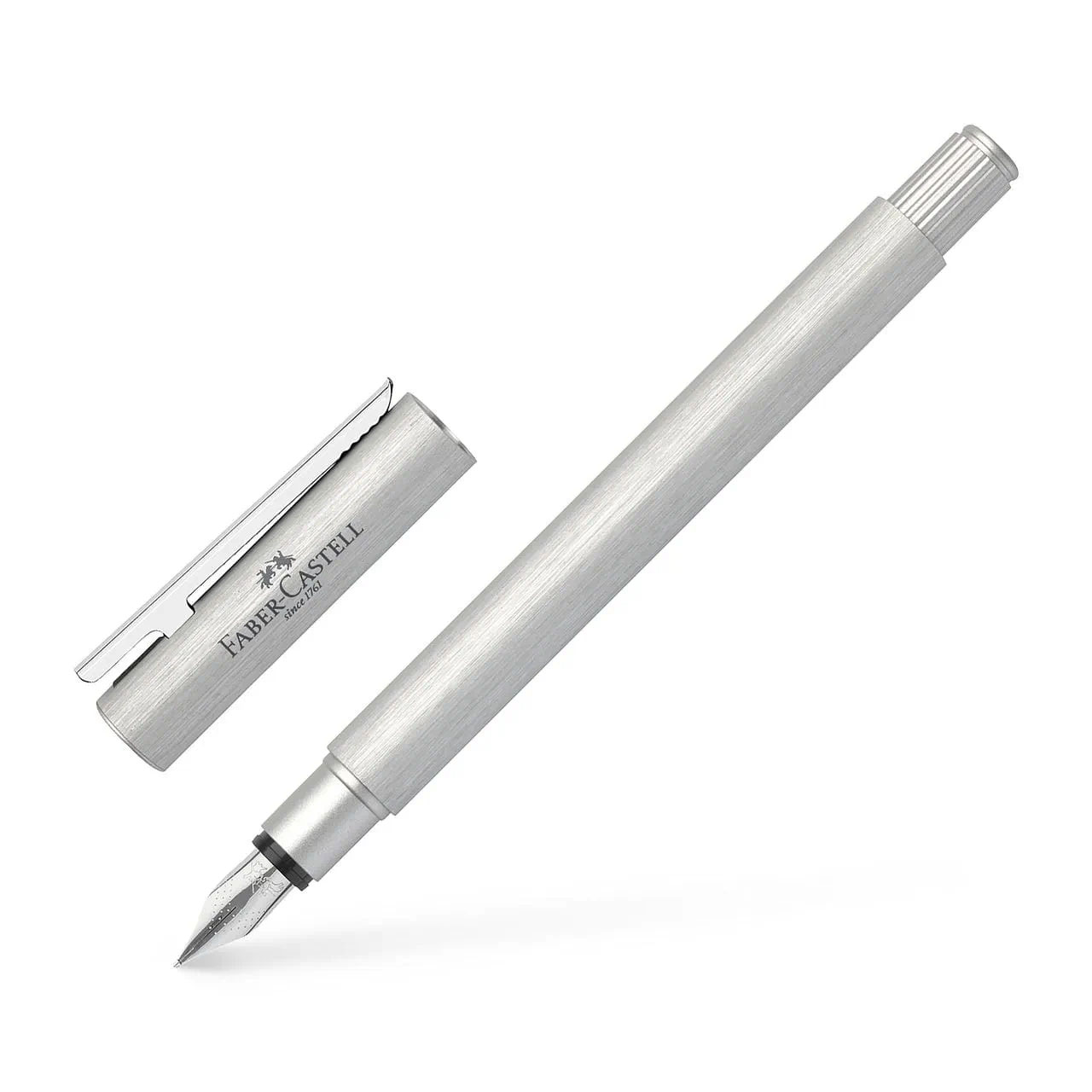 FABER-CASTELL Neo Slim Aluminium Vulpen, Medium Penpunt