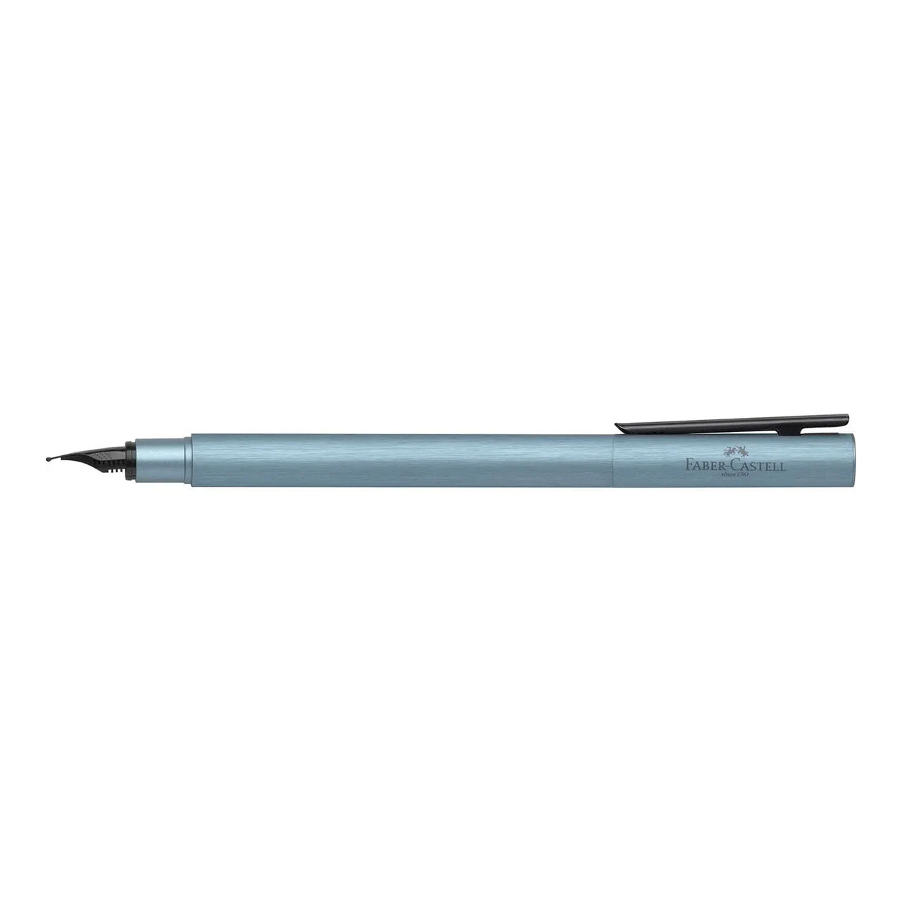 FABER-CASTELL Neo Slim Aluminium Vulpen, Serenity Blue, Fijne Penpunt - Afbeelding 5