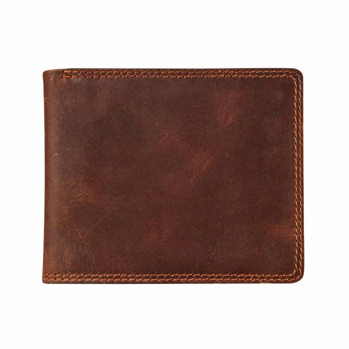 MAVERICK The Original Compacte RFID-Portefeuille Van Leer, Bruin - Afbeelding 3