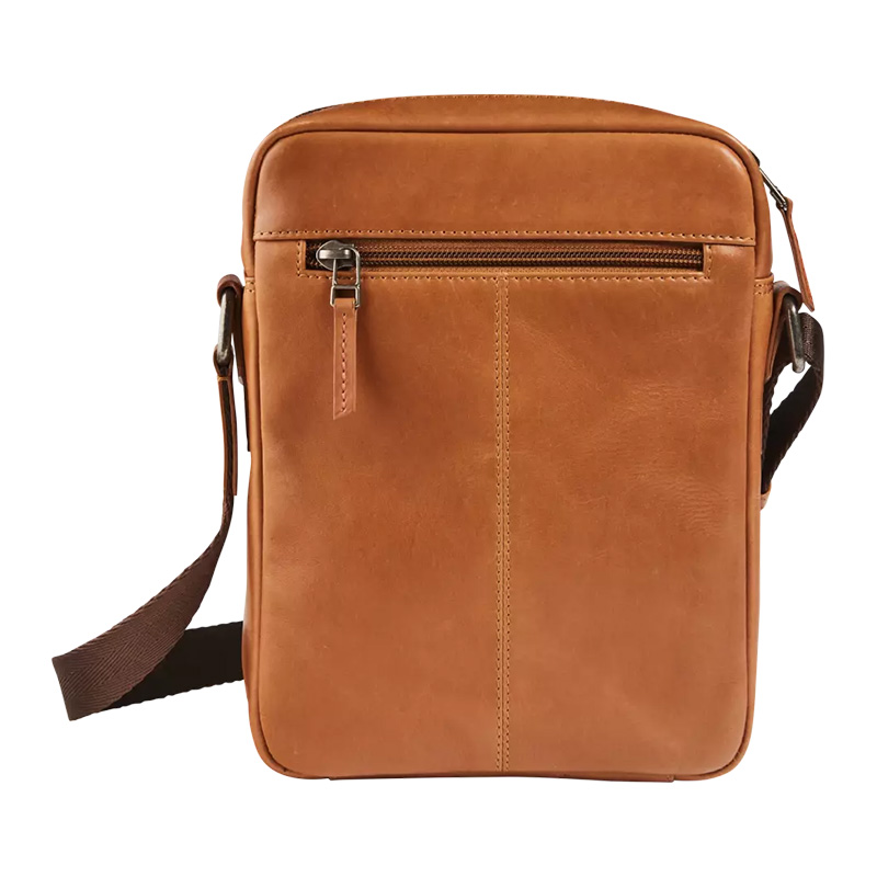 MAVERICK Leren Schoudertas XS, Cognac - Afbeelding 3