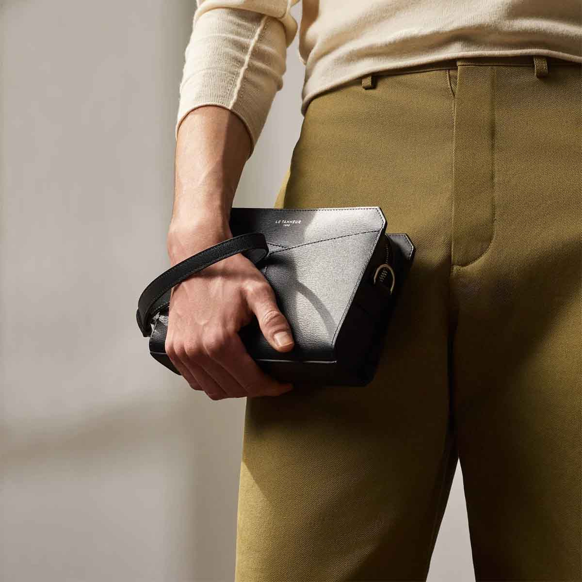LE TANNEUR Etui Van Gelamineerd & Glad Leer, Zwart - Afbeelding 2