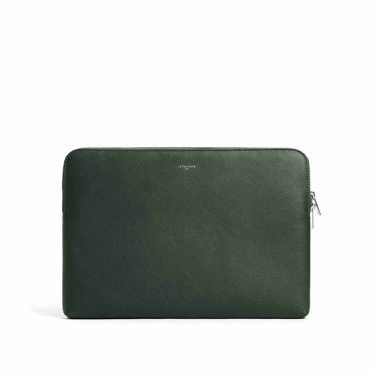 LE TANNEUR 14" Laptophoes Van Generfd Leer, Malachit