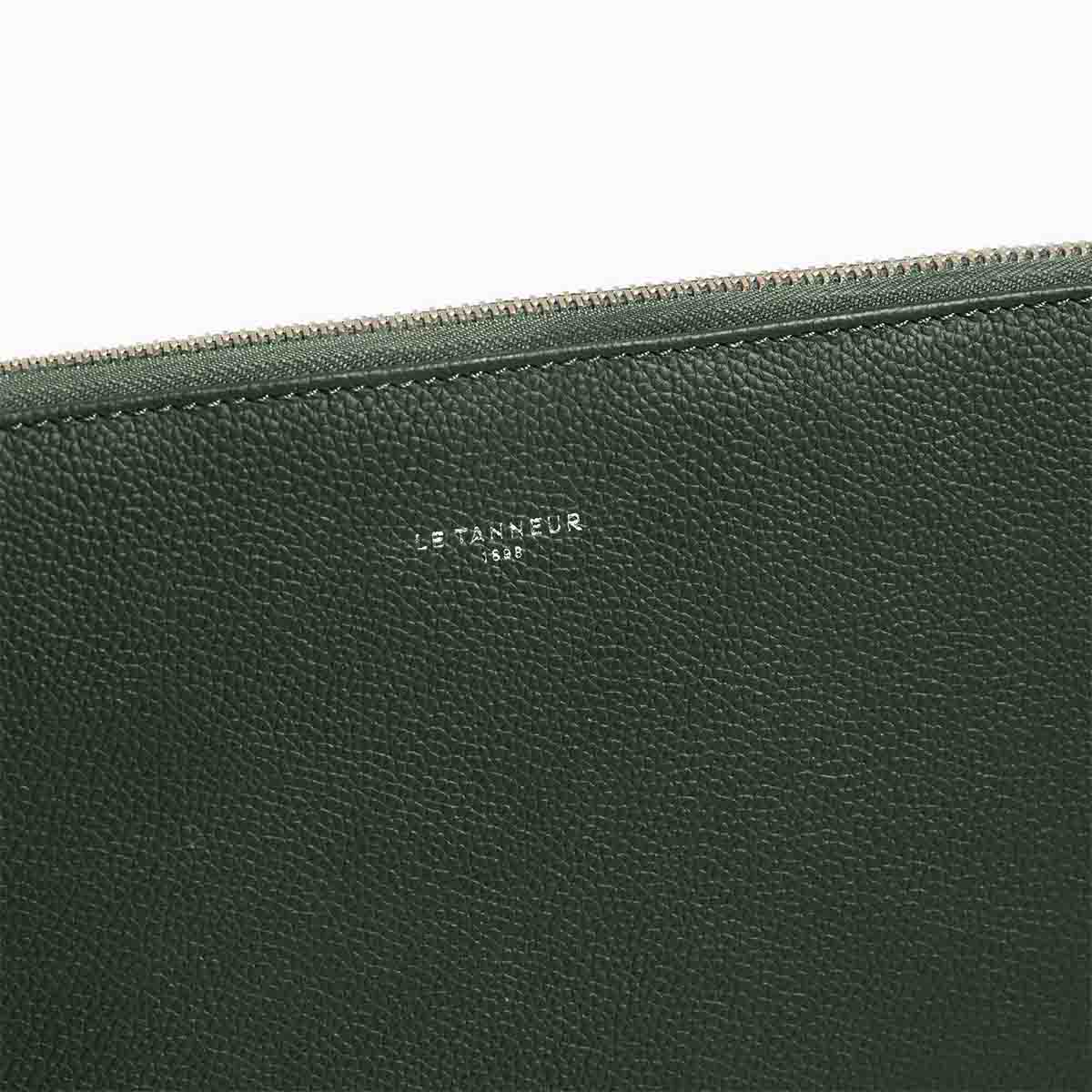 LE TANNEUR 14" Laptophoes Van Generfd Leer, Malachit - Afbeelding 2
