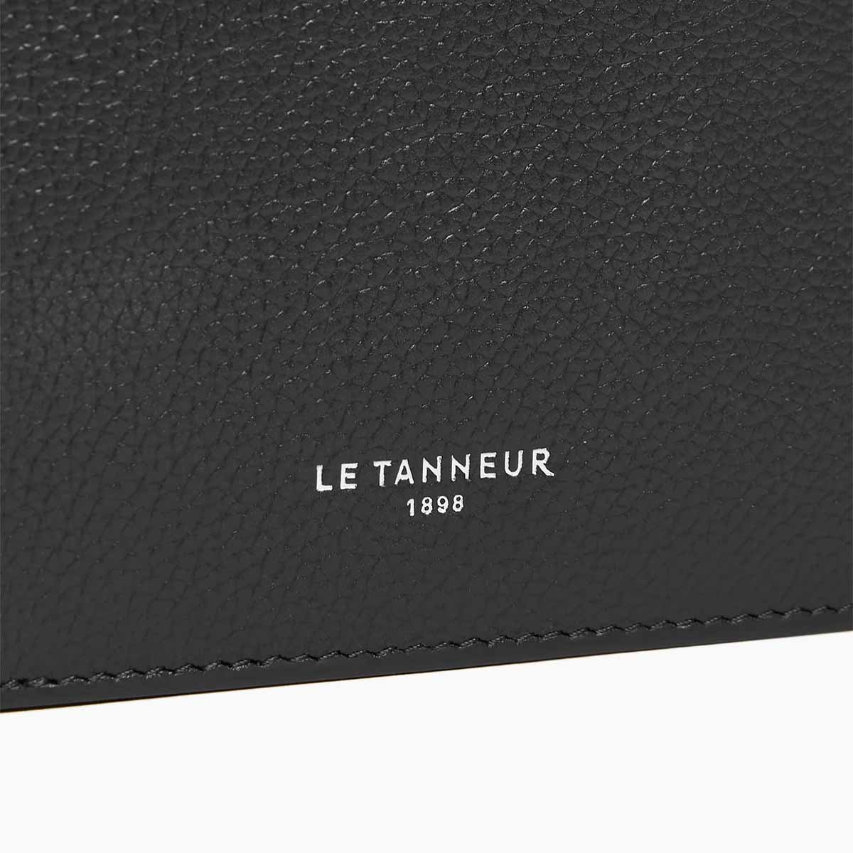 LE TANNEUR Horizontale Kaarthouder 8cc Van Generfd Leer, Zwart - Afbeelding 5
