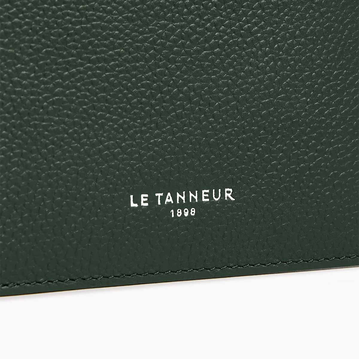 LE TANNEUR Horizontale Kaarthouder 8cc Van Generfd Leer, Malachit - Afbeelding 5