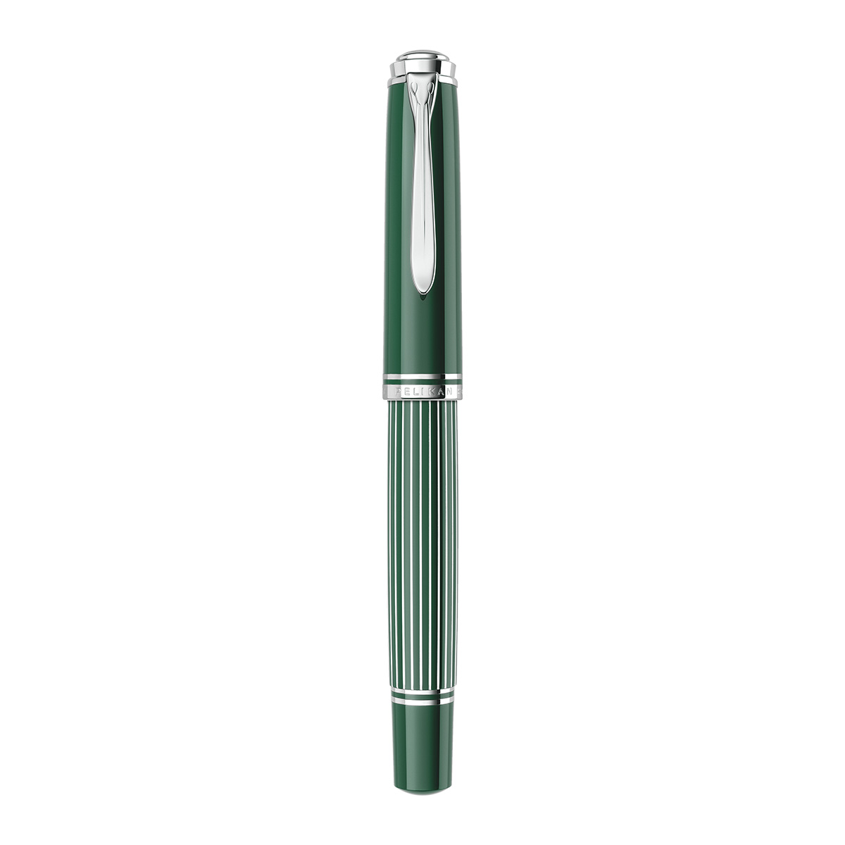 PELIKAN Souverän M815 Metalen Gestreepte Groene Vulpen, Fijne Penpunt - Afbeelding 2