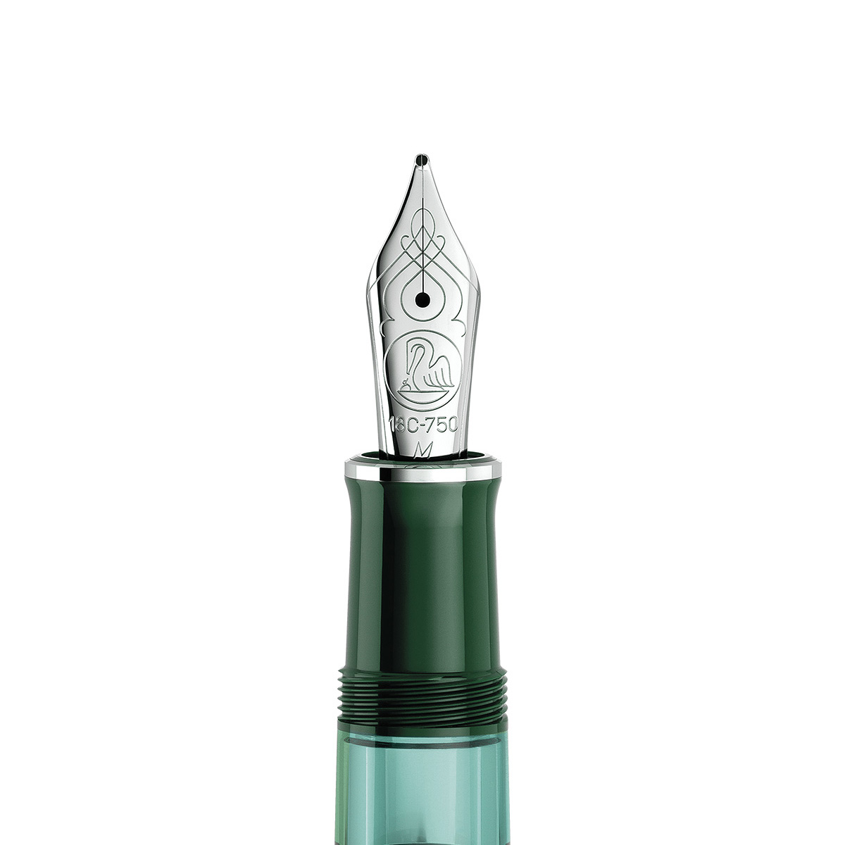 PELIKAN Souverän M815 Metalen Gestreepte Groene Vulpen, Fijne Penpunt - Afbeelding 5