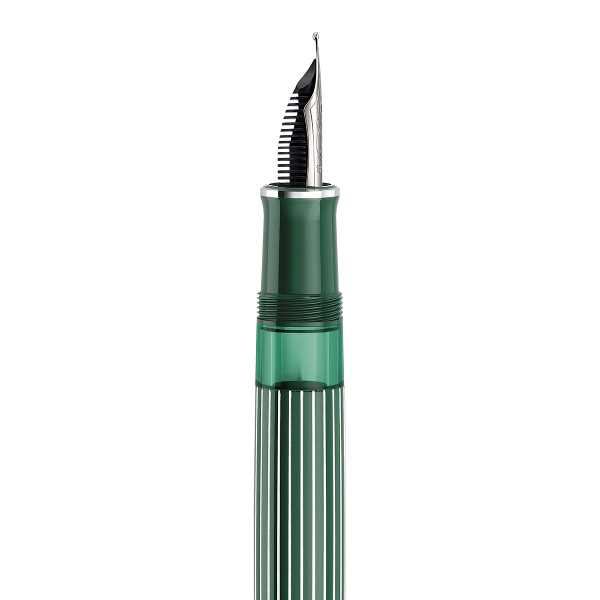 PELIKAN Souverän M815 Metalen Gestreepte Groene Vulpen, Fijne Penpunt - Afbeelding 6