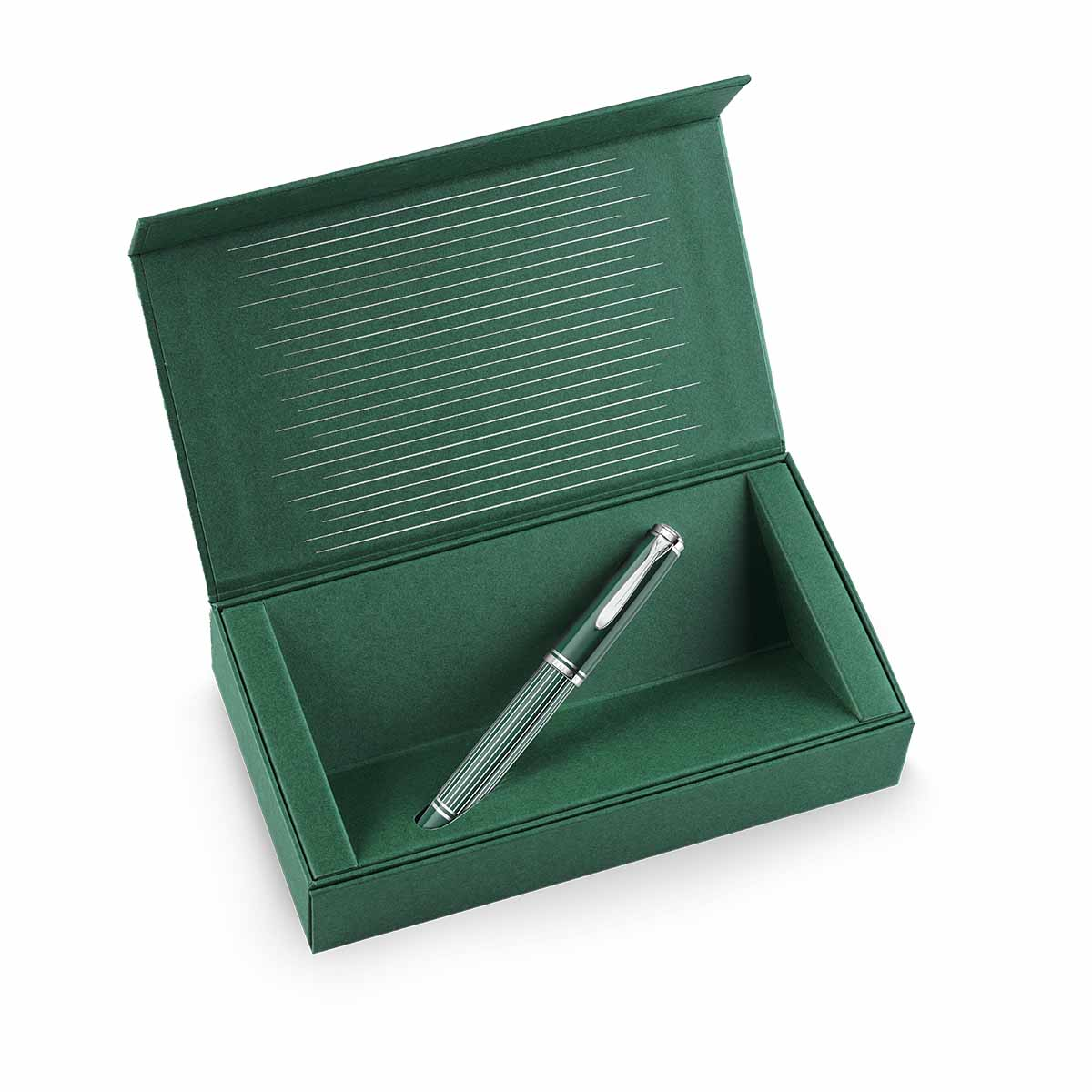PELIKAN Souverän M815 Metalen Gestreepte Groene Vulpen, Fijne Penpunt - Afbeelding 8