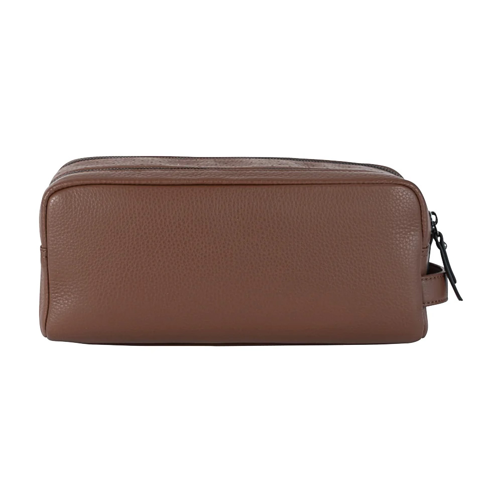 YVES RENARD Leren Toilettas, Cognac