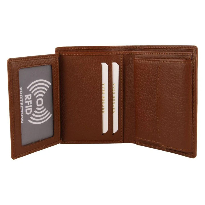 YVES RENARD RFID-Kaarthouder Van Leer, 5cc, Cognac - Afbeelding 3