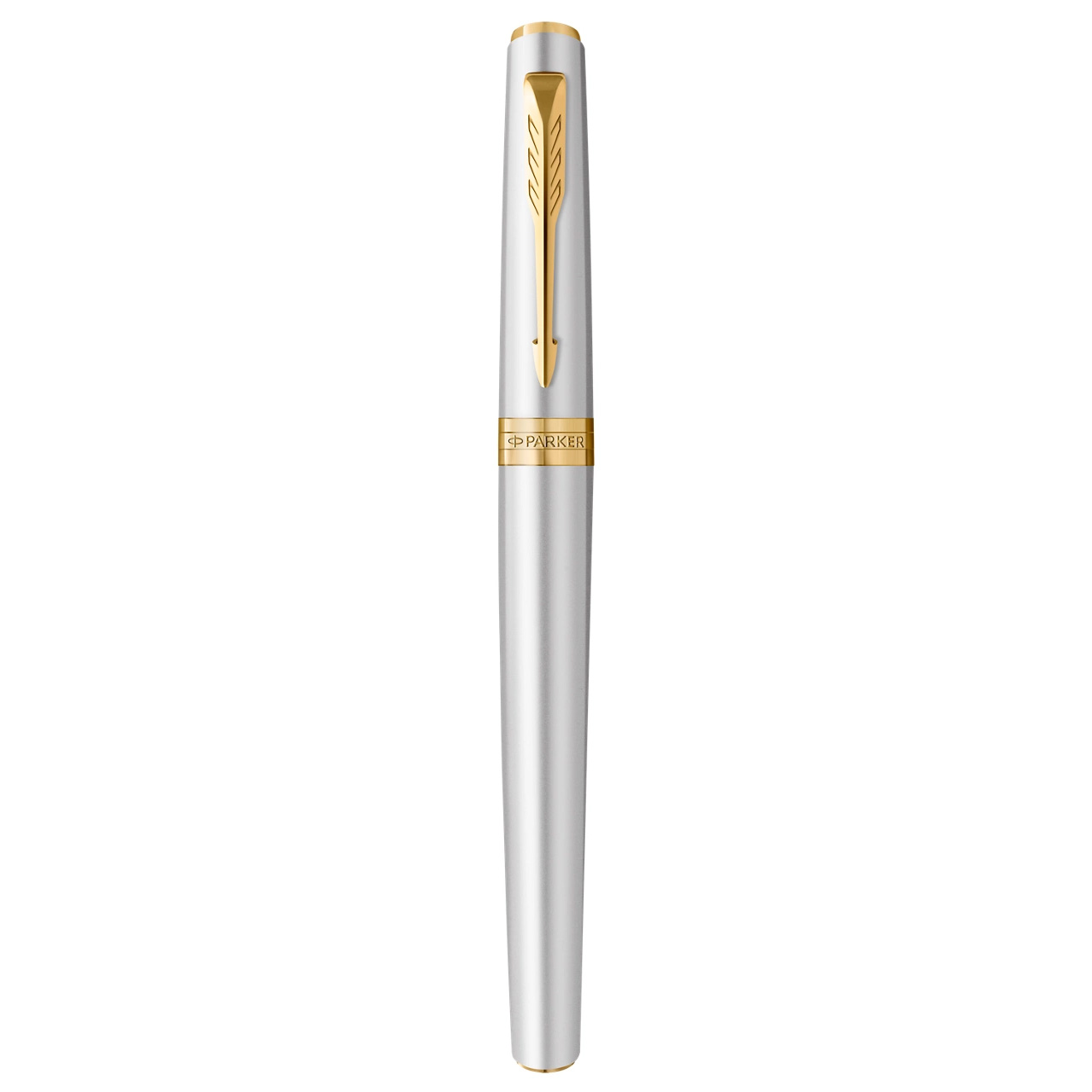 PARKER Meridian Vulpen, Verchroomd Met Gouden Details, Fijne Penpunt - Afbeelding 3