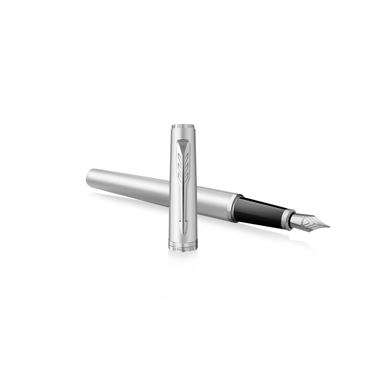 PARKER Meridian Vulpen, Verchroomd Met Verchroomde Details, Medium Penpunt - Afbeelding 5