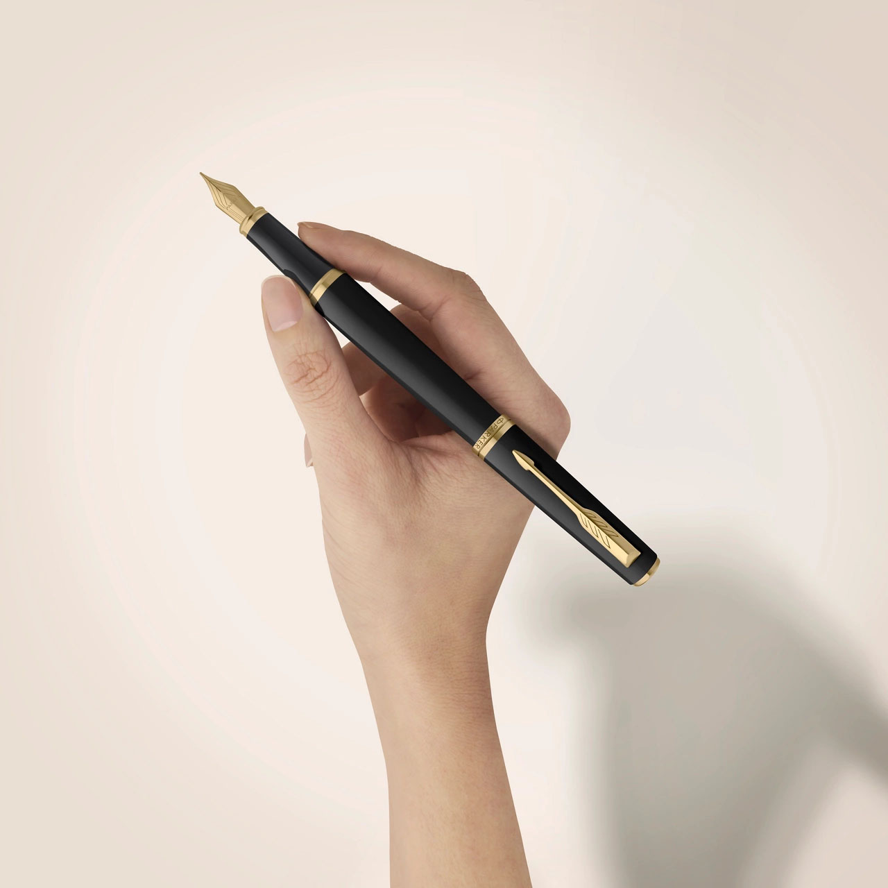 PARKER Meridian Vulpen, Zwart Met Gouden Details, Fijne Penpunt - Afbeelding 2