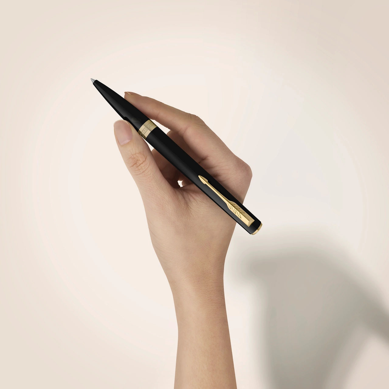 PARKER Meridian Balpen, Zwart Met Gouden Details - Afbeelding 2