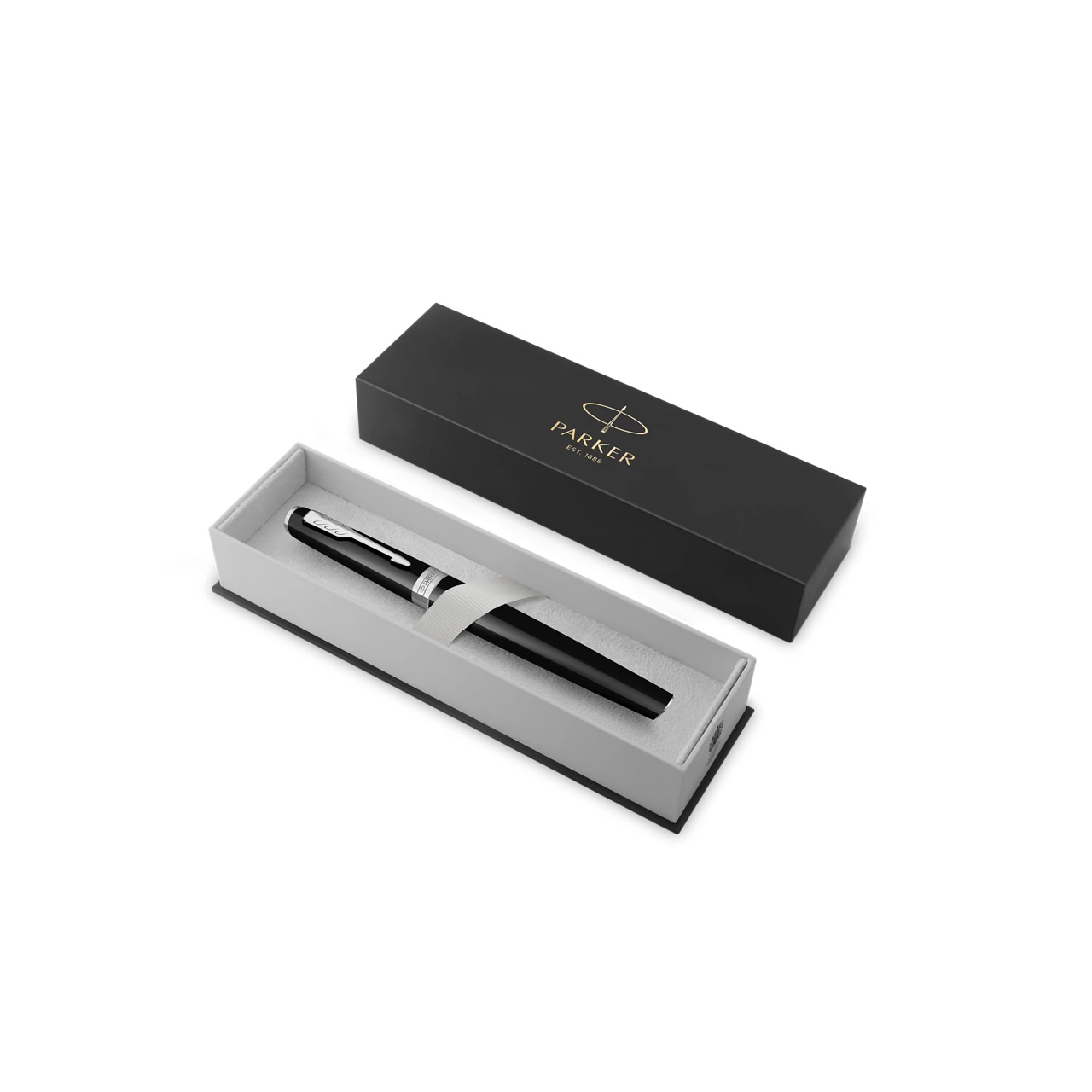 PARKER Meridian Vulpen, Zwart Met Verchroomde Details, Medium Penpunt - Afbeelding 4