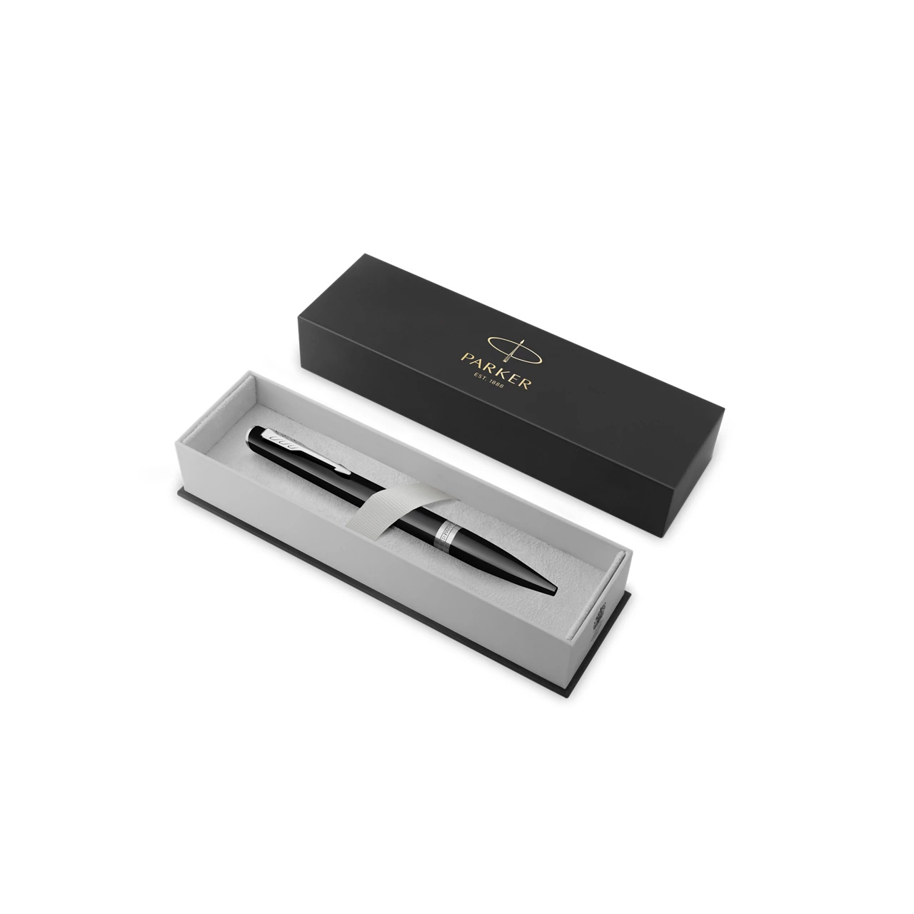 PARKER Meridian Balpen, Zwart Met Verchroomde Details - Afbeelding 3