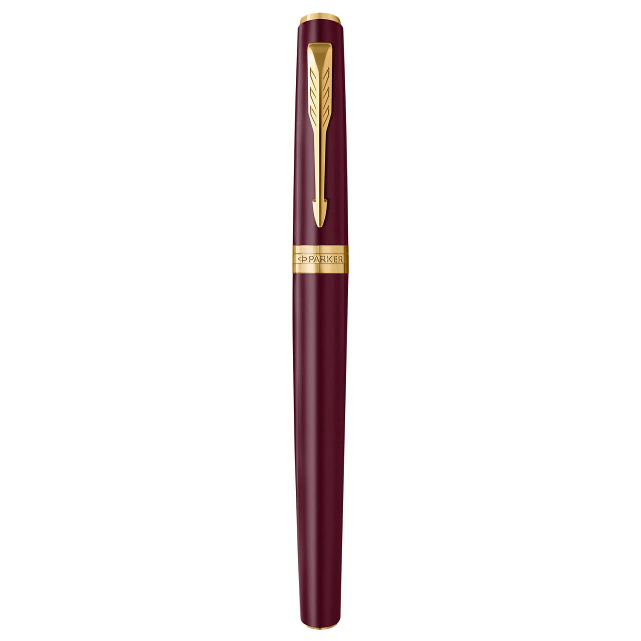 PARKER Meridian Vulpen, Rood Met Gouden Details, Medium Penpunt - Afbeelding 3