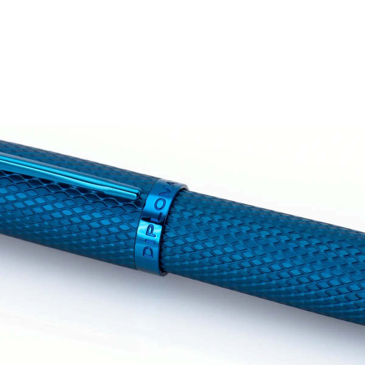 DIPLOMAT Viper Vulpen Met Guilloché-Patroon, Fijne/Medium Penpunt, Blauw - Afbeelding 4