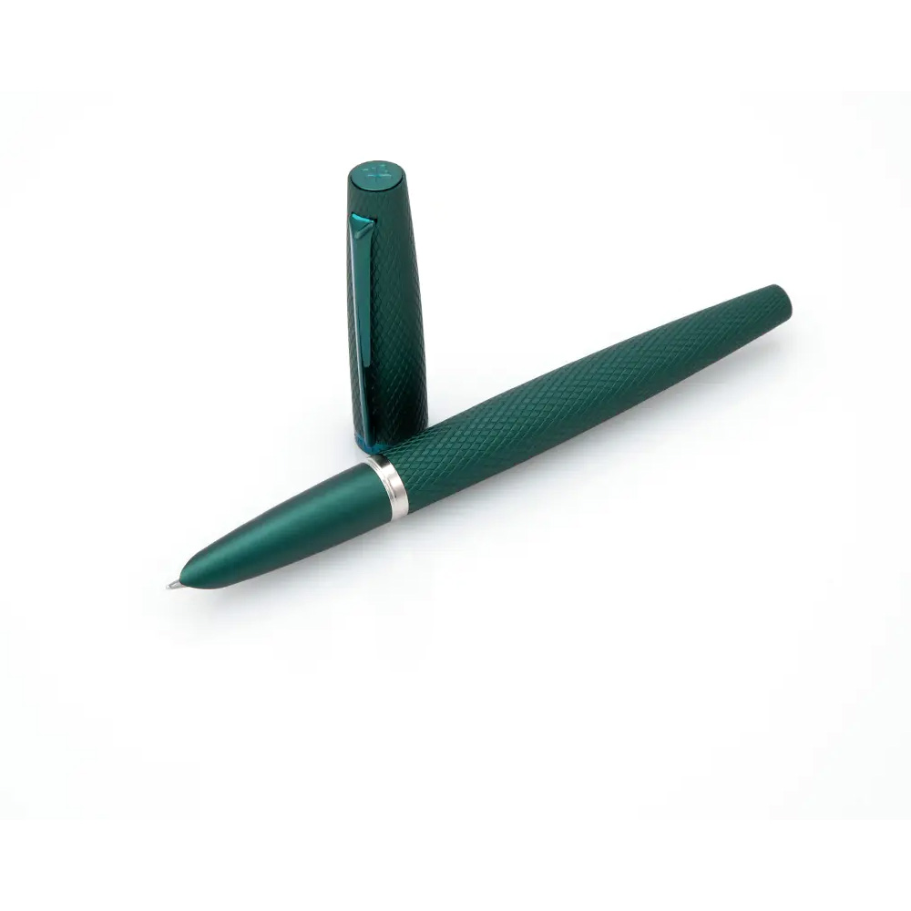 DIPLOMAT Viper Vulpen Met Guilloché-Patroon, Fijne/Medium Penpunt, Groen