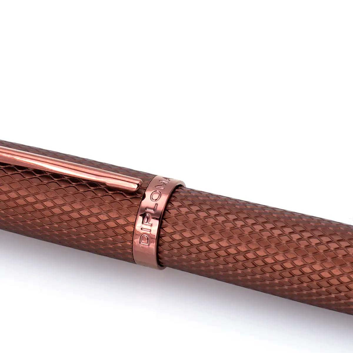 DIPLOMAT Viper Balpen Met Guilloché-Patroon, Bruin - Afbeelding 4